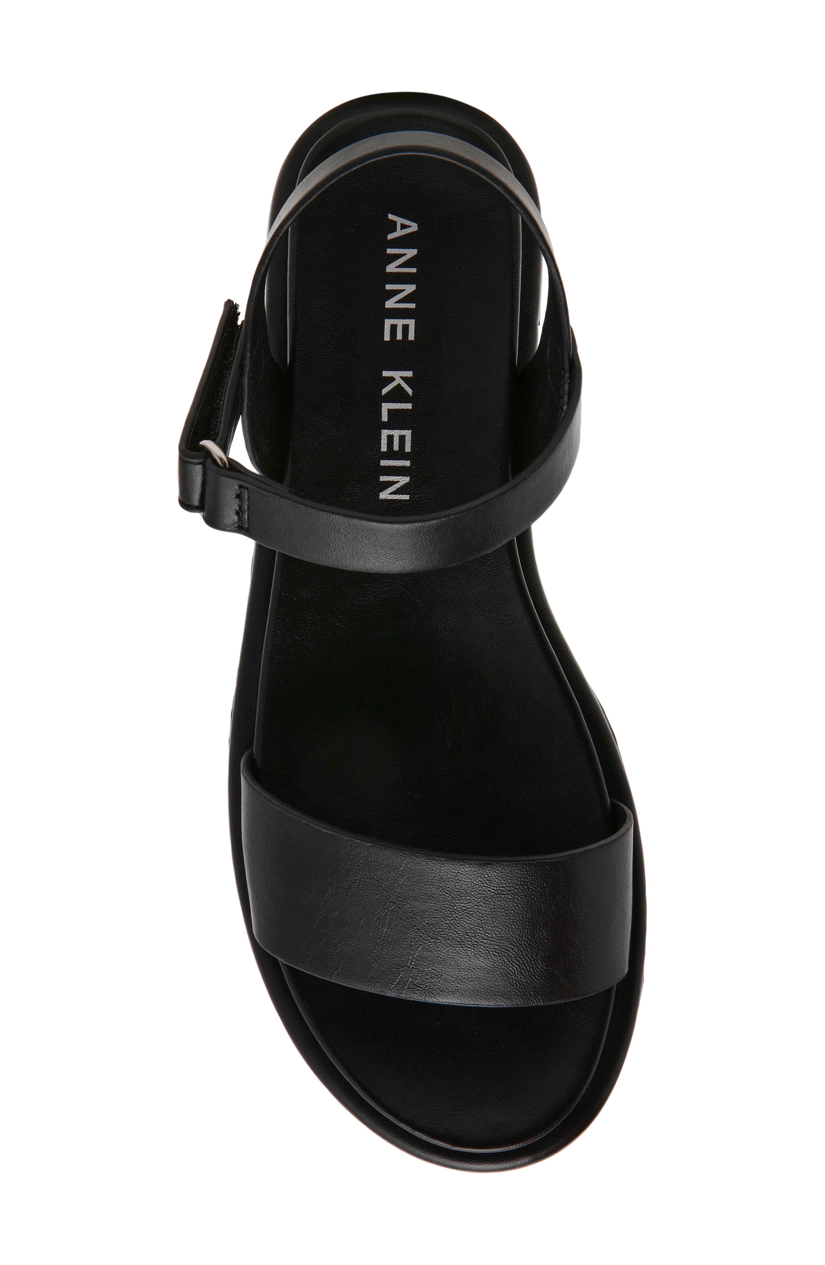 Anne Klein Elani Ankle Strap Sandal, Alternate, color, Black