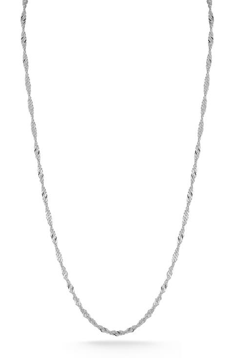 Sterling Silver Singapore Necklace
