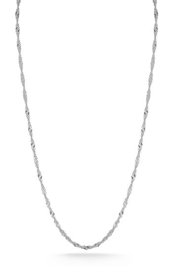 Glaze Jewelry Sterling Silver Singapore Necklace In Metallic