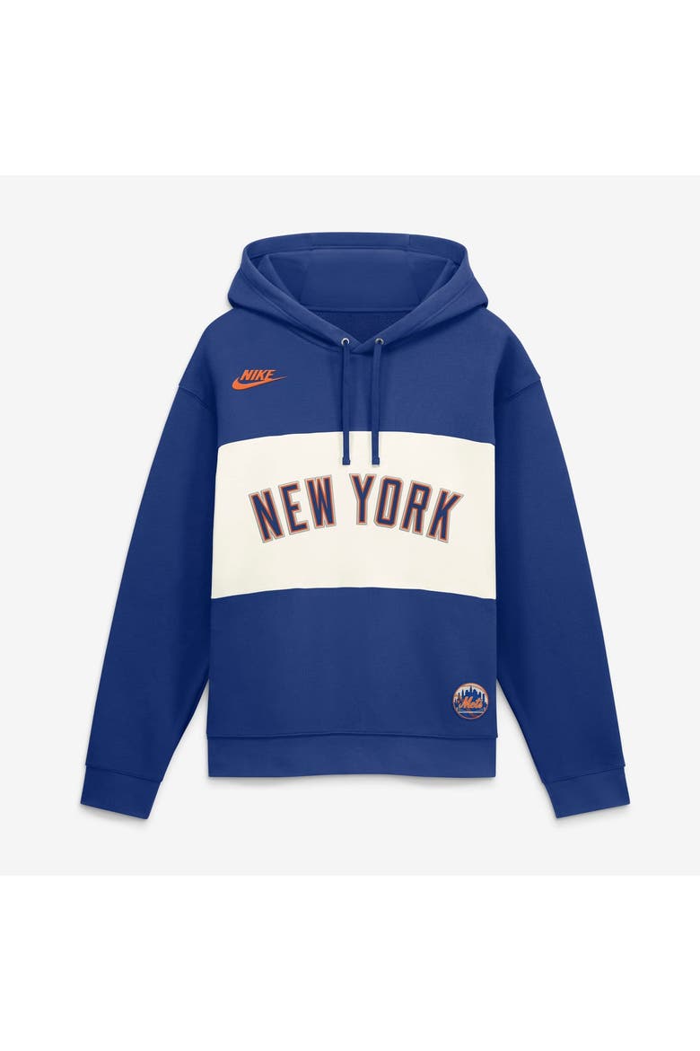 Men's Nike Royal New York Mets 1998-2011 Cooperstown Collection Legacy Color-Block Hoodie, Alternate, color, Royal