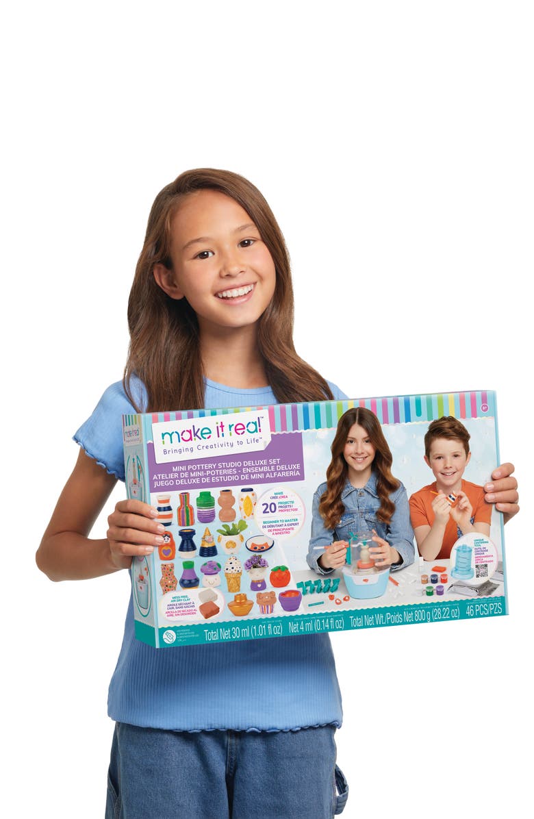 Make It Real Mini Pottery Studio Deluxe Set, Alternate, color, Assorted/Multi
