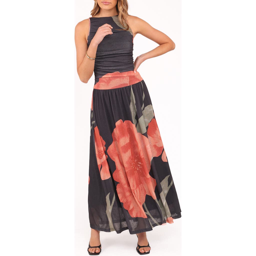 Petal And Pup Petal & Pup Carlin Floral Midi Dress In Black