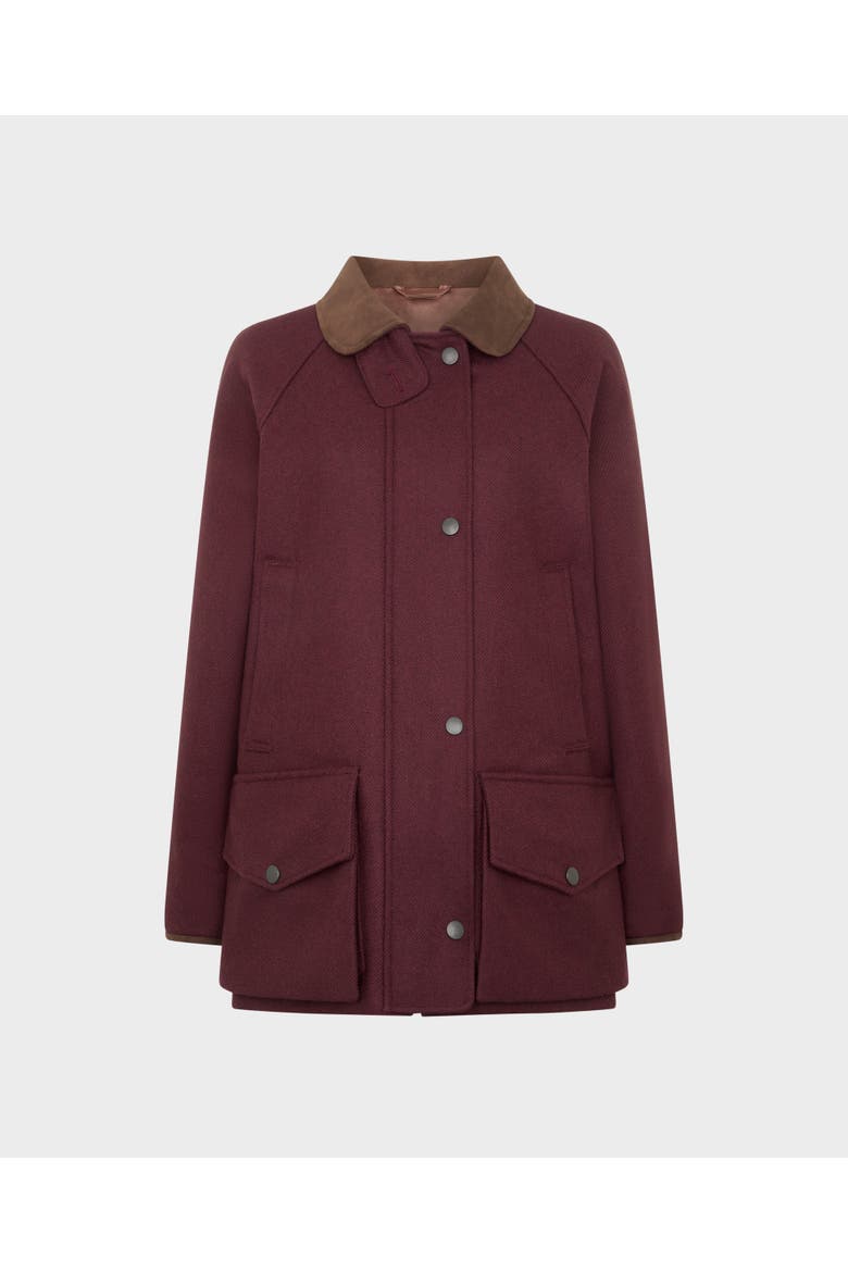 Romney Field Coat, Main, color, Burgundy