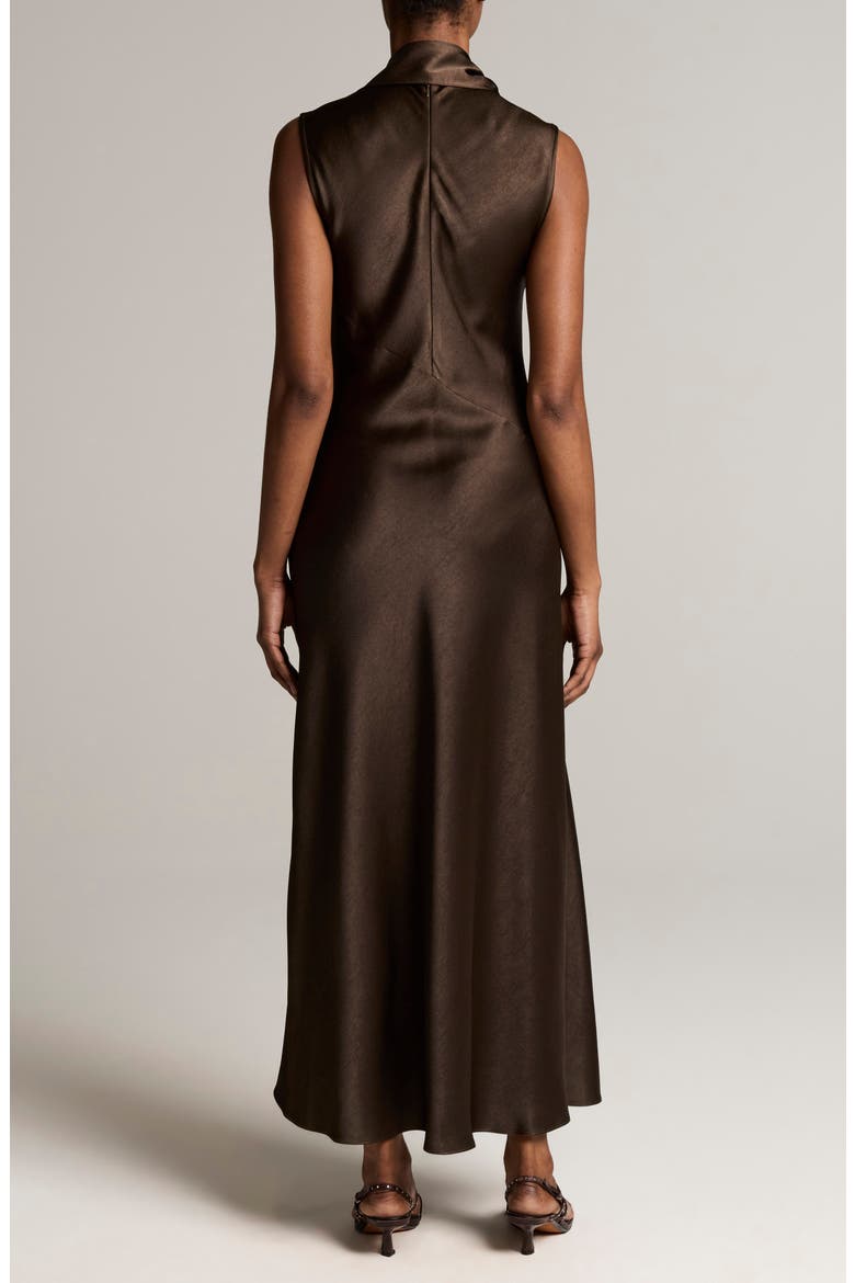 Draped Scarf Tie Sleeveless Dress, Alternate, color, CYPRESS