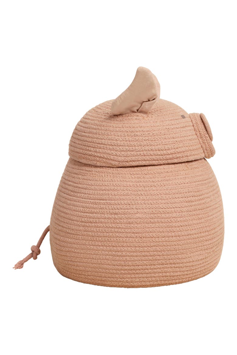 Peggy the Pig Basket, Alternate, color, ROSE