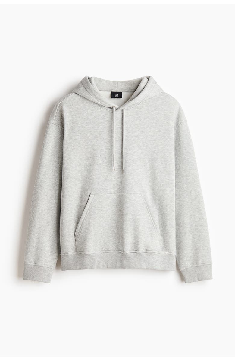 H&M Loose Fit Hoodie, Main, color, Light Gray Melange