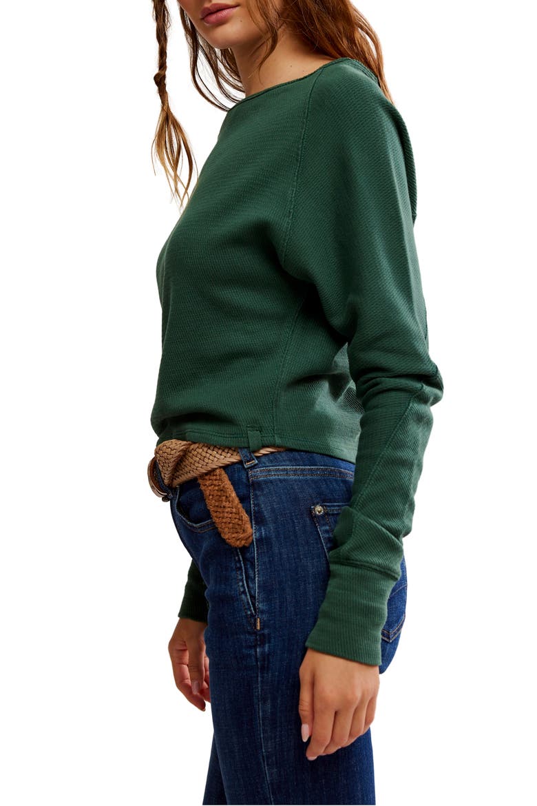Jess One-Shoulder Thermal Top, Alternate, color, SEAMOSS
