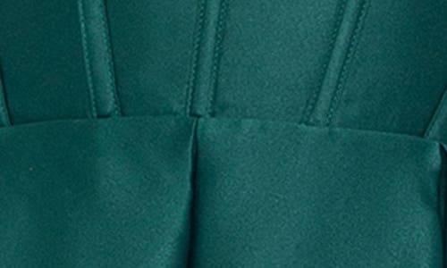 Blondie Nites Corset Bodice Satin Cocktail Minidress In Green