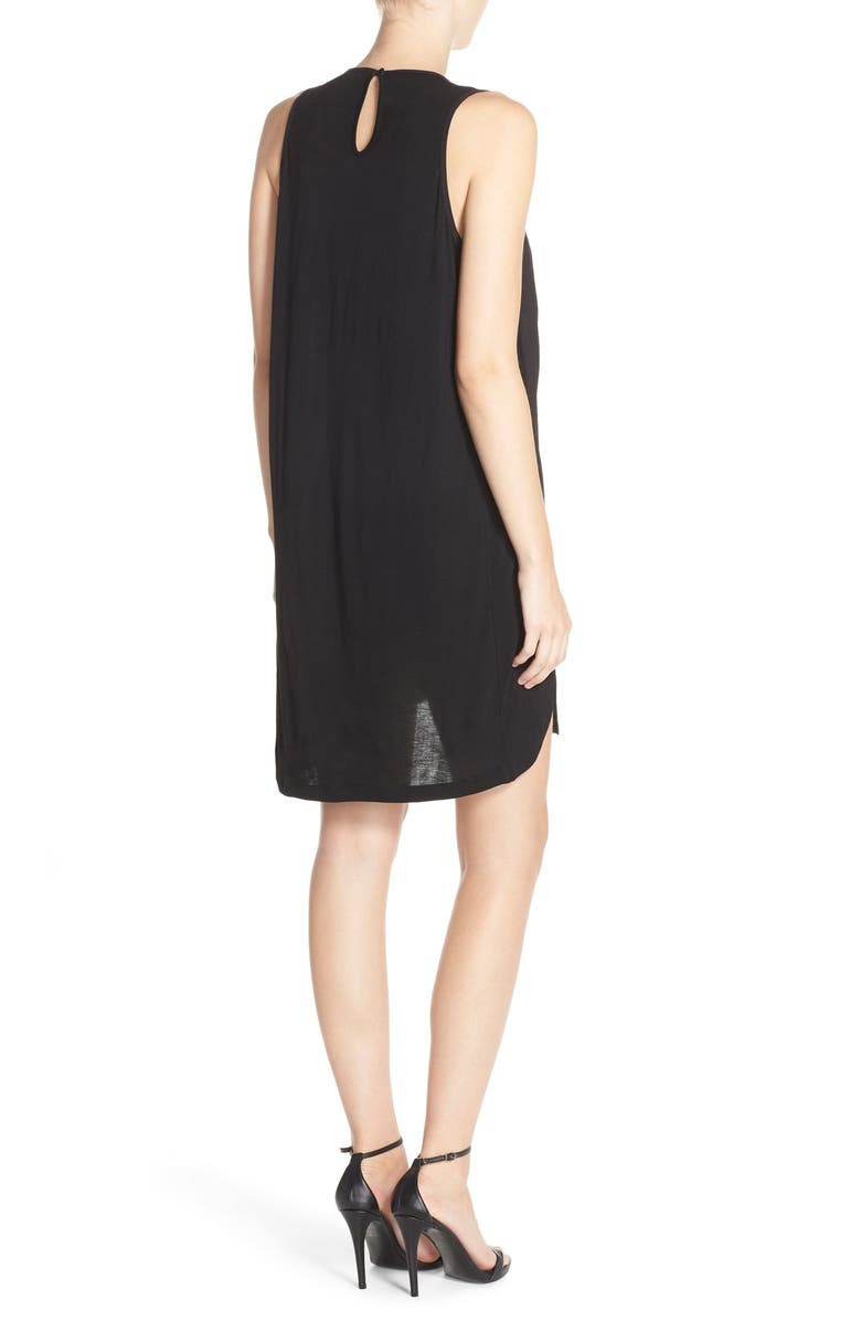French Connection 'Polly' Pleated Sleeveless Shift Dress, Alternate, color, 