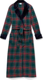 Petite Plume Kensington Tartan Cotton Twill Robe
