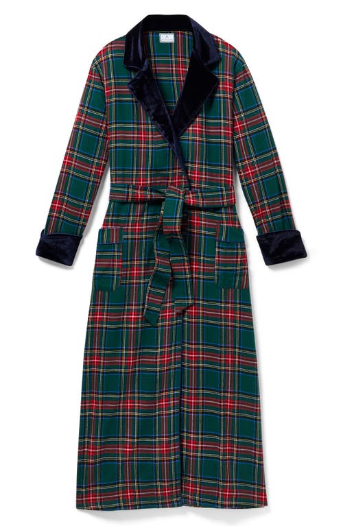 Petite Plume Kensington Tartan Cotton Twill Robe In Multi