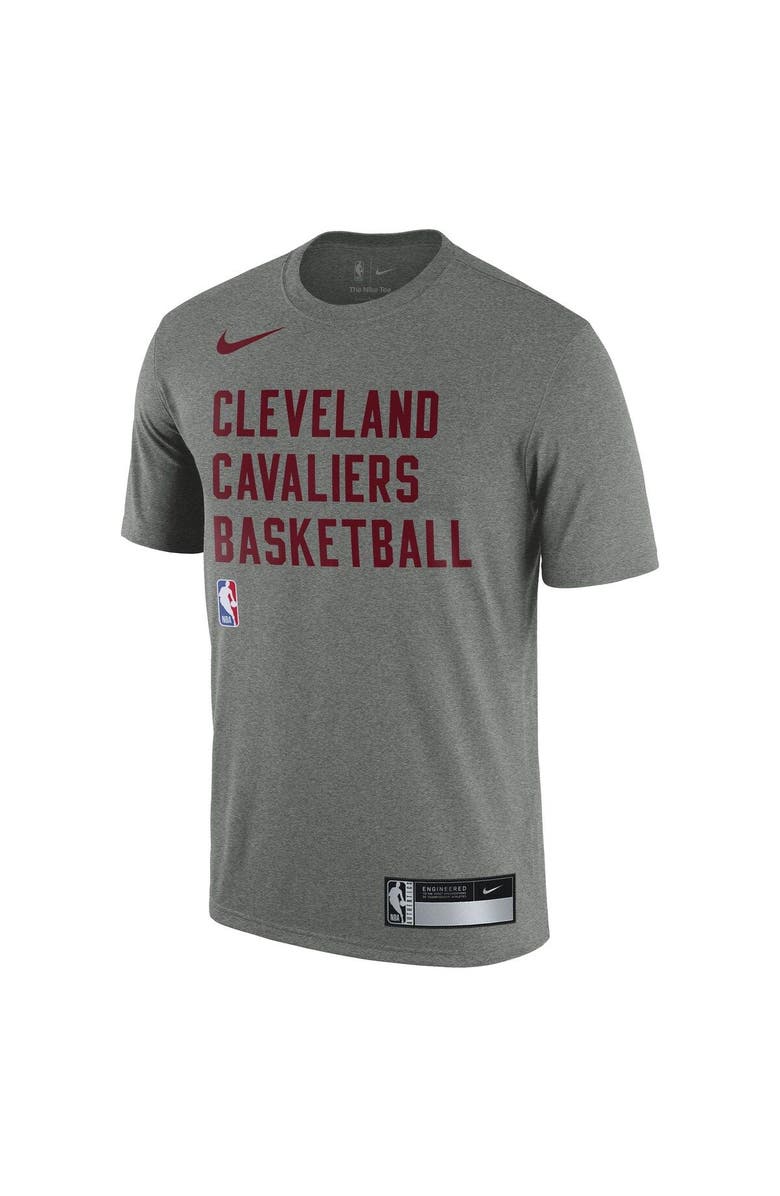 Nike Men's Nike Heather Gray Cleveland Cavaliers 2023/24 Sideline Legend Performance Practice T-Shirt, Alternate, color,