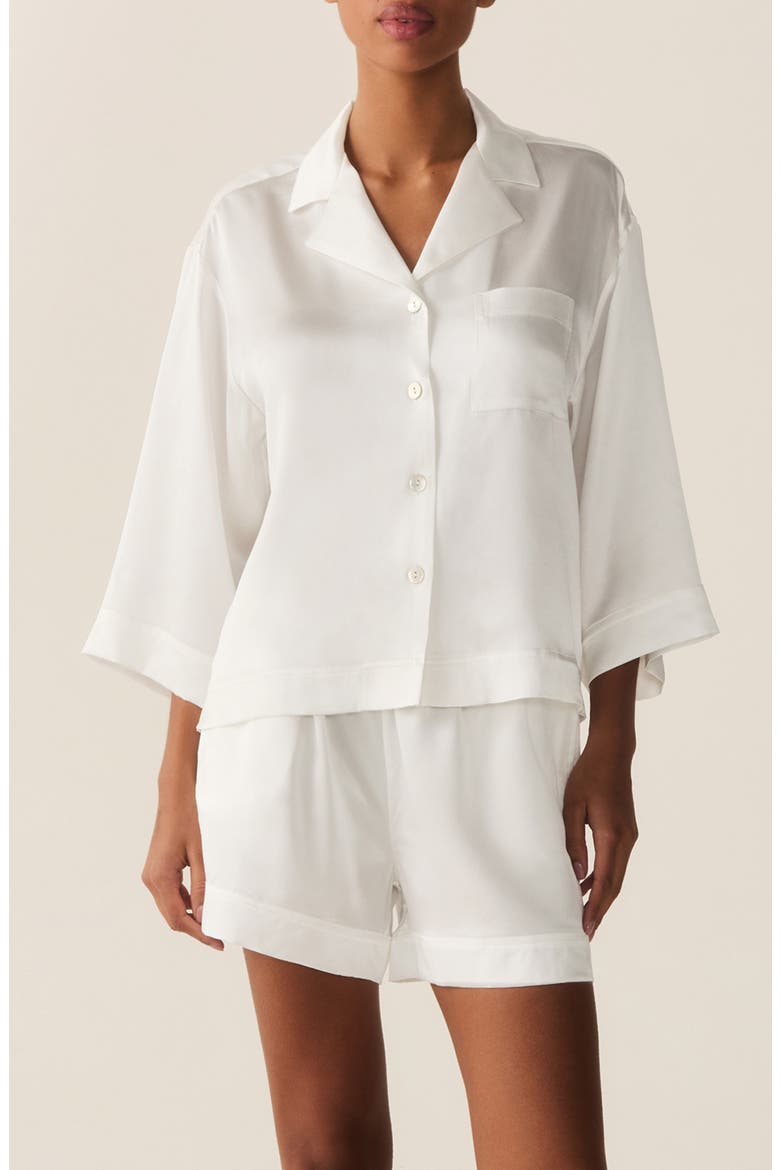 Olivia Silk Pajamas, Main, color, WHITE