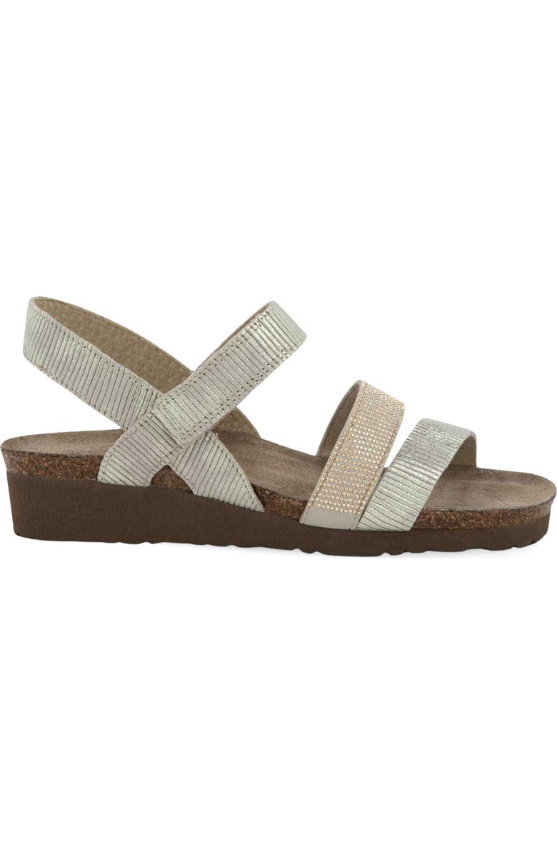 Naot 'Krista' Sandal, Alternate, color, Platinum Stripe/ Gold