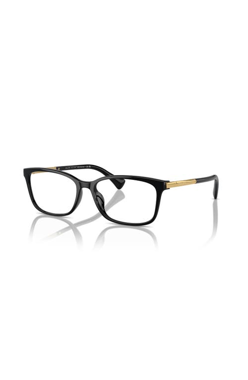 Ralph 53mm Rectangle Optical Glasses In Black