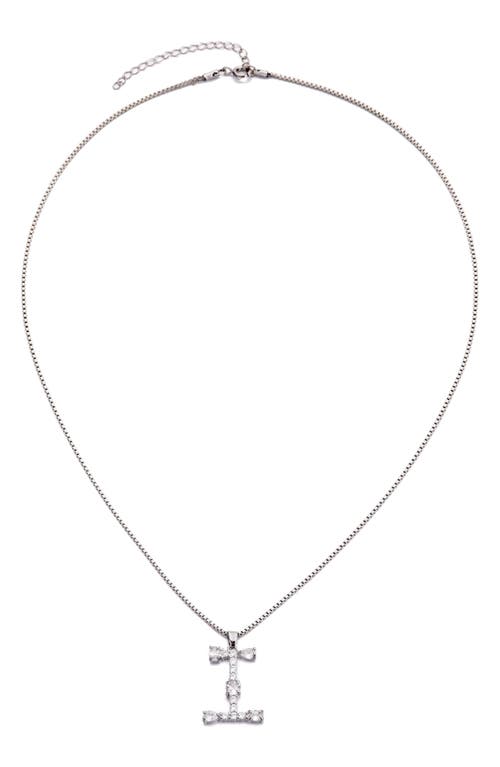 Adornia Mixed Crystal Initial Pendant Necklace