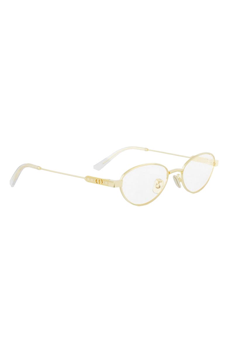 DIOR Cannageo B3U 51mm Oval Glasses, Alternate, color, Shiny Gold Dh