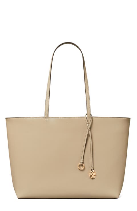 Top Zip Leather Tote