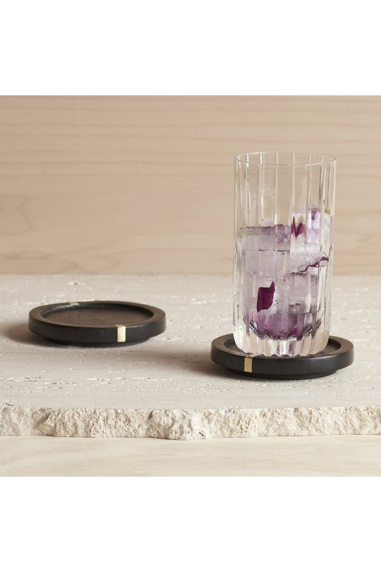 Coasters Set of 4, Main, color, Ebony