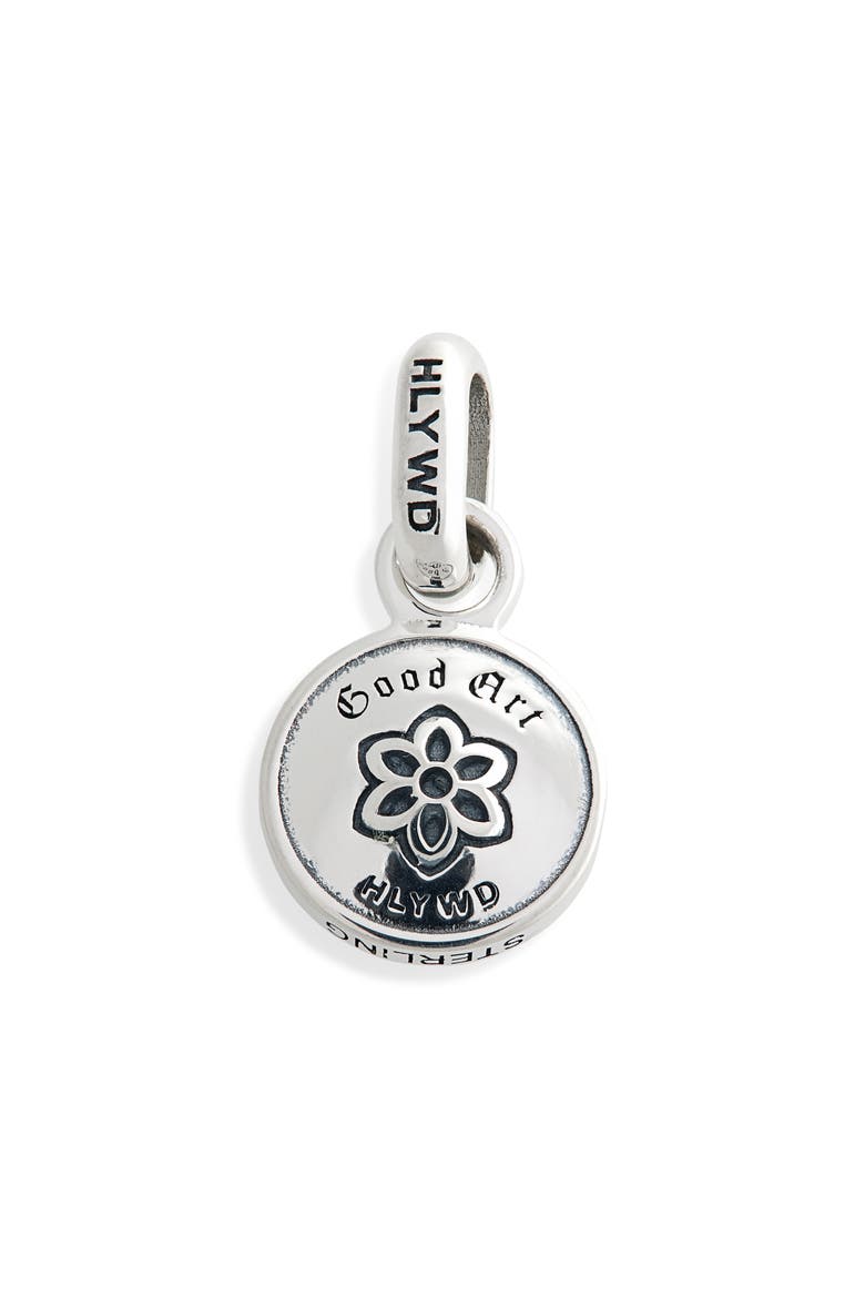 Small Lotus Pendant, Main, color, SILVER