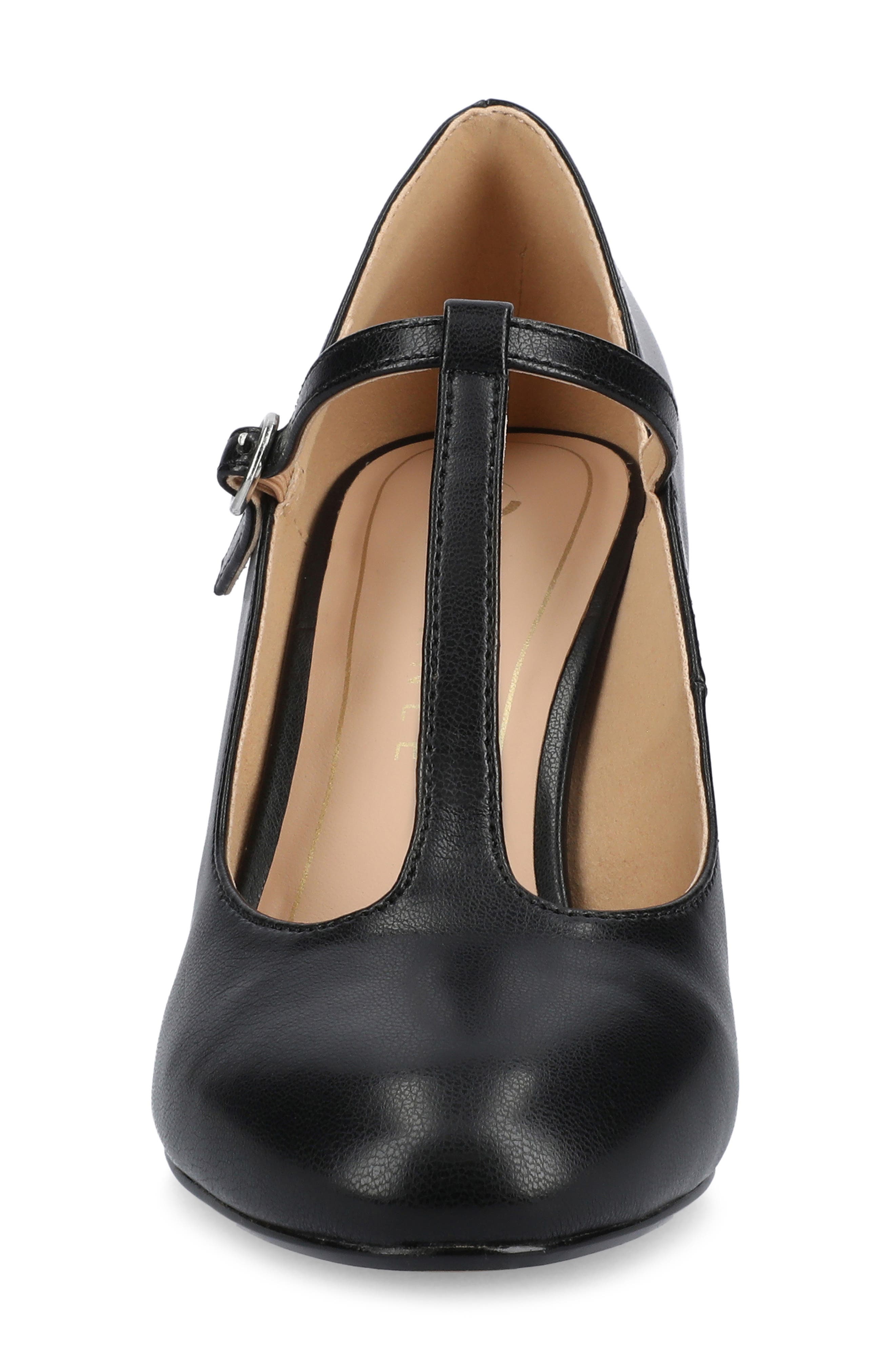 Journee Collection Talani T-Strap Pump, Alternate, color, Black