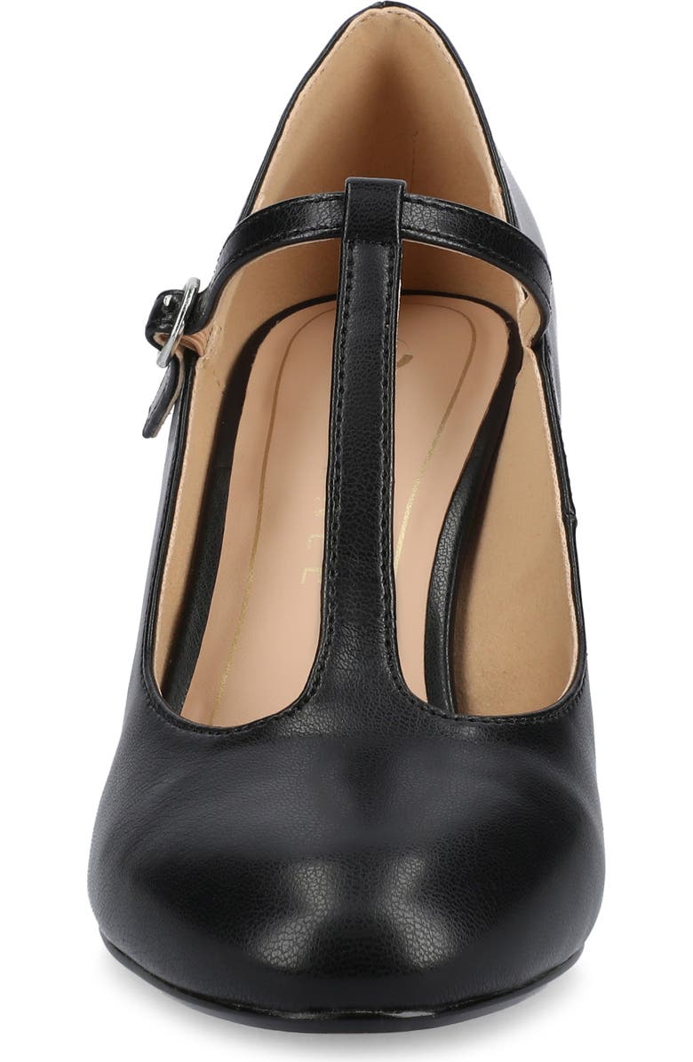Journee Collection Talani T-Strap Pump, Alternate, color, Black
