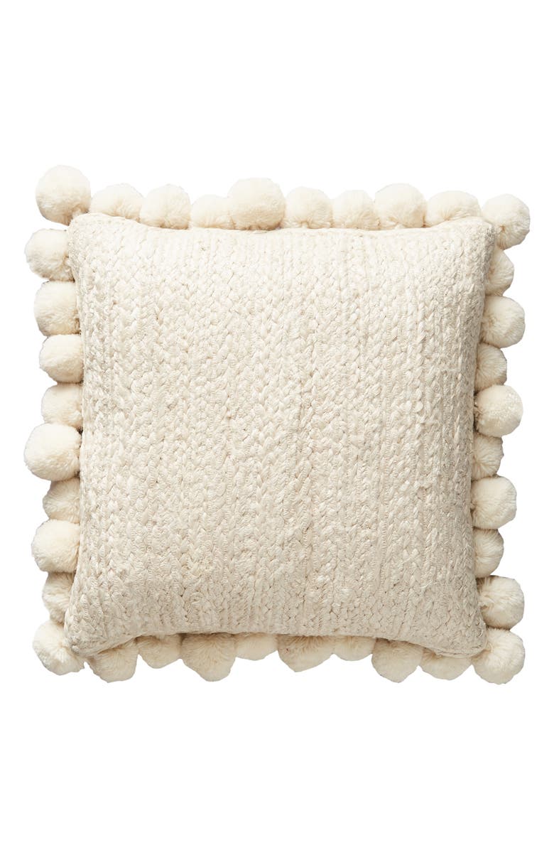 Anthropologie Home Anthropologie Pompom Jute Accent Pillow, Alternate, color,