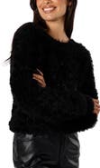 Petal & Pup Sabrina Faux Fur Sweater