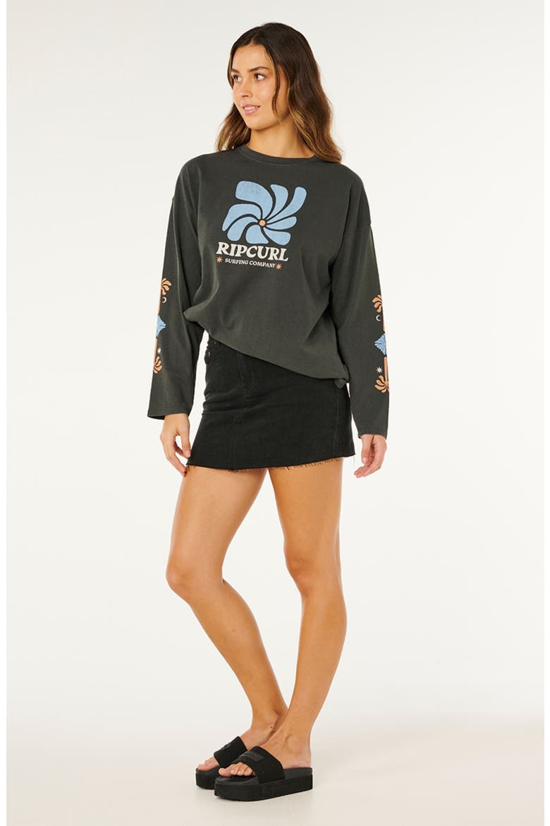 Pacific Coast Heritage Relaxed Graphic Long Sleeve T-Shirt, Alternate, color, WASHED BLACK