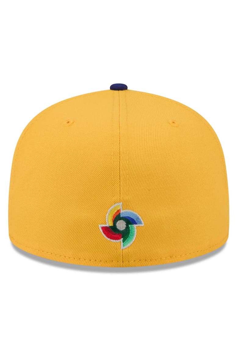 Men's New Era  Yellow/Blue Colombia Baseball 2026 World Baseball Classic 59FIFTY Fitted Hat, Alternate, color, Yellow