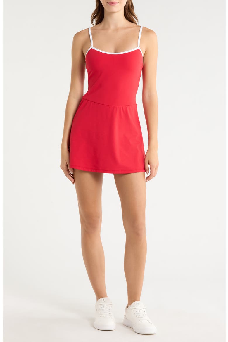 Sport Court Dress, Main, color, CHERRY/WHITE
