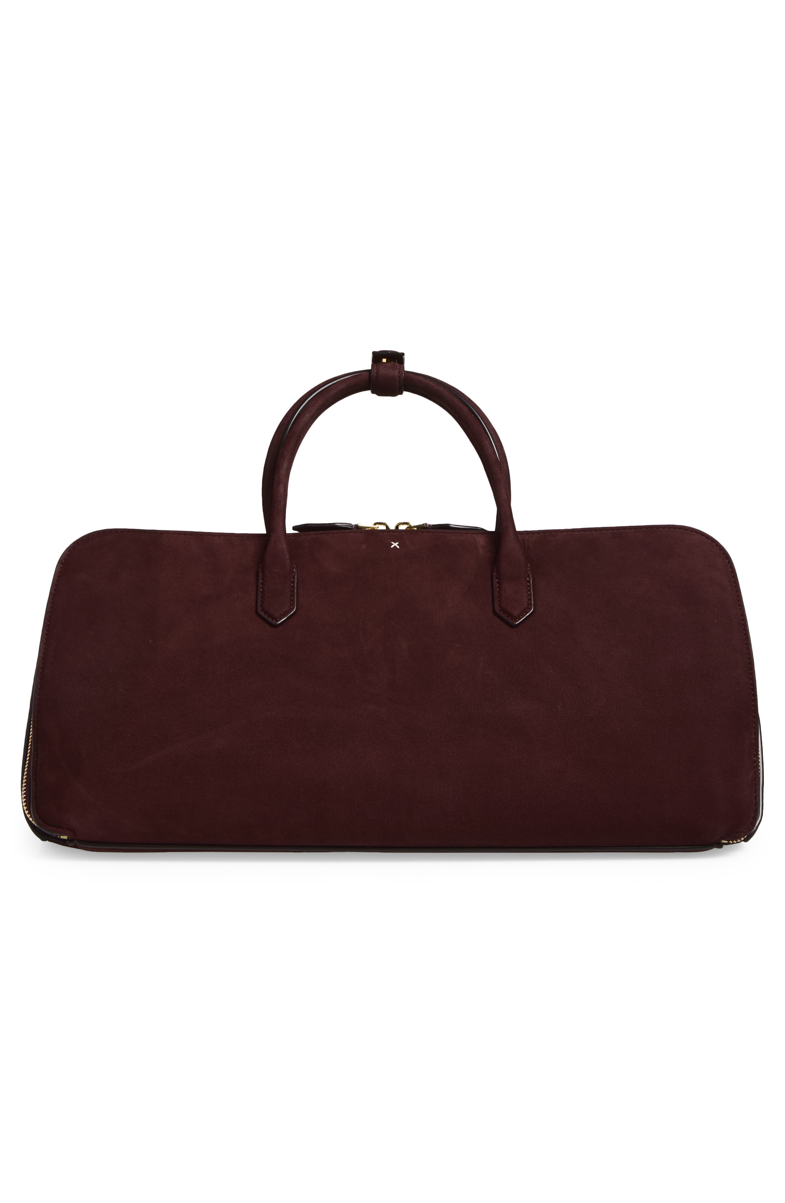 Medium Delta Leather Top Handle Bag, Alternate, color, BORDEAUX 332