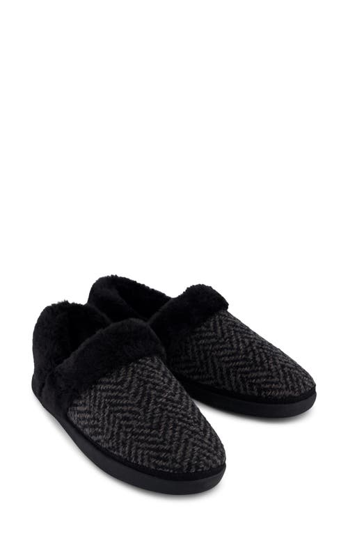 Toms Oslo Faux-fur Lined Convertible Slipper In Black