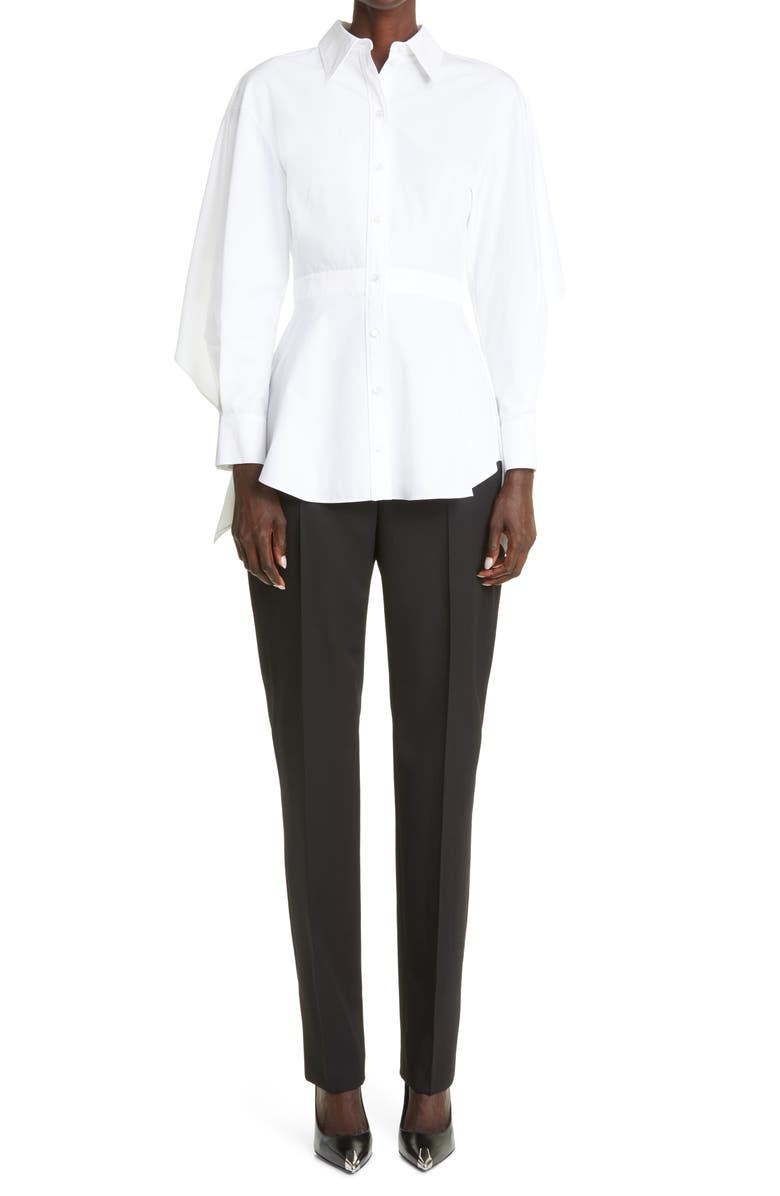 McQueen Barathea Wool Cigarette Pants, Alternate, color,