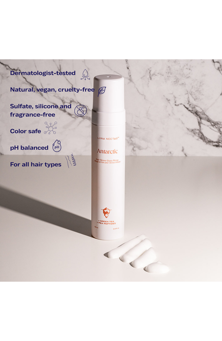 Luna Nectar Antarctic ACV Hair Glass Shine Rinse, Alternate, color, White