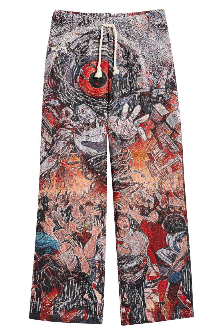 Robot Mayehm Jacquard Pants, Alternate, color, RED