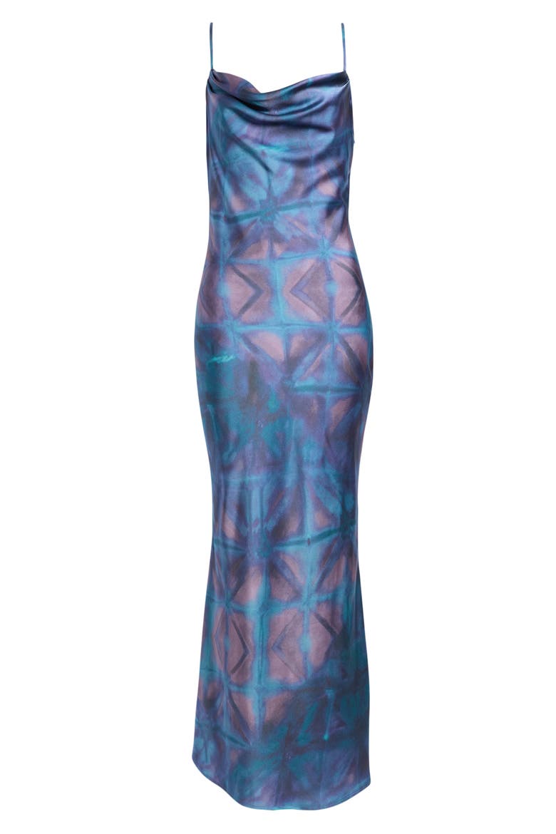 Bronte Cowl Neck Maxi Dress, Alternate, color, BLUE MULTI