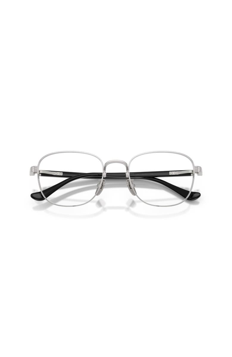 Ferrari 54mm Rectangle optical glasses, Alternate, color, Silver