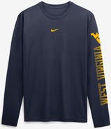 Nike Men's Nike Navy West Virginia Mountaineers Primetime Logo Sleeve Legend Dri-FIT Long Sleeve T-Shirt