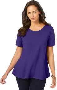 Jessica London Stretch Cotton Trapeze Tee