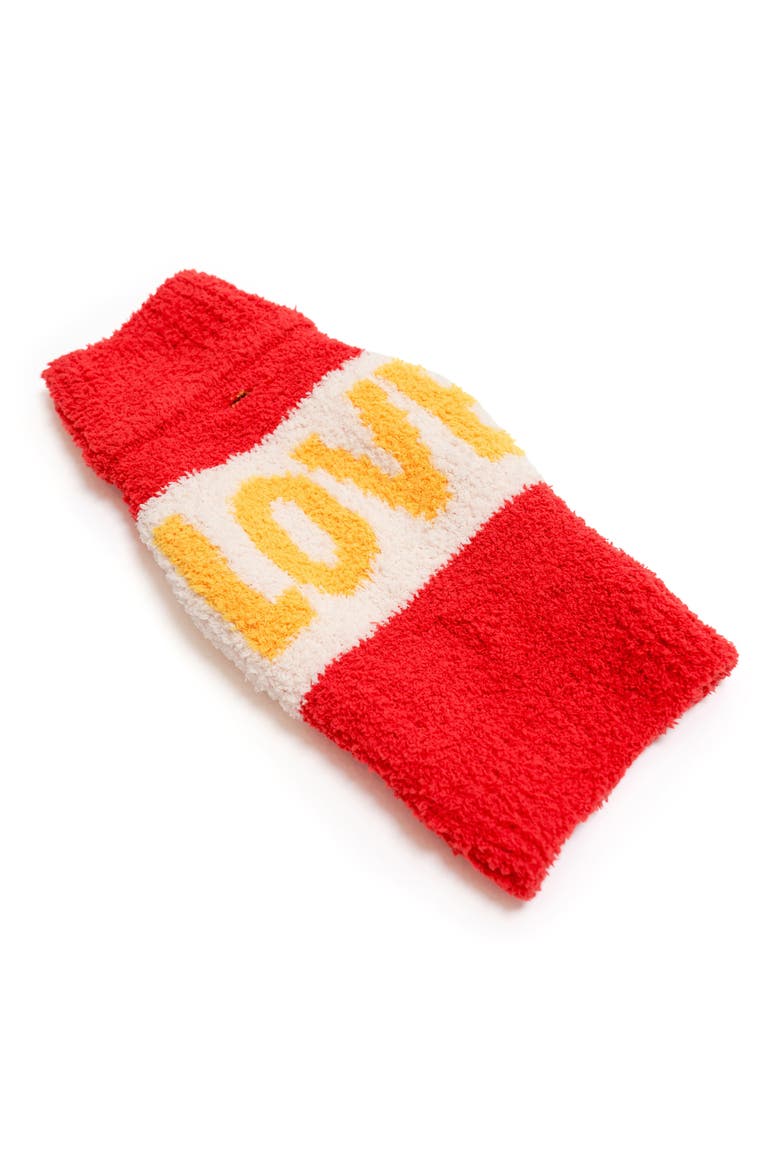 Love Turtleneck Pet Sweater, Main, color, RED