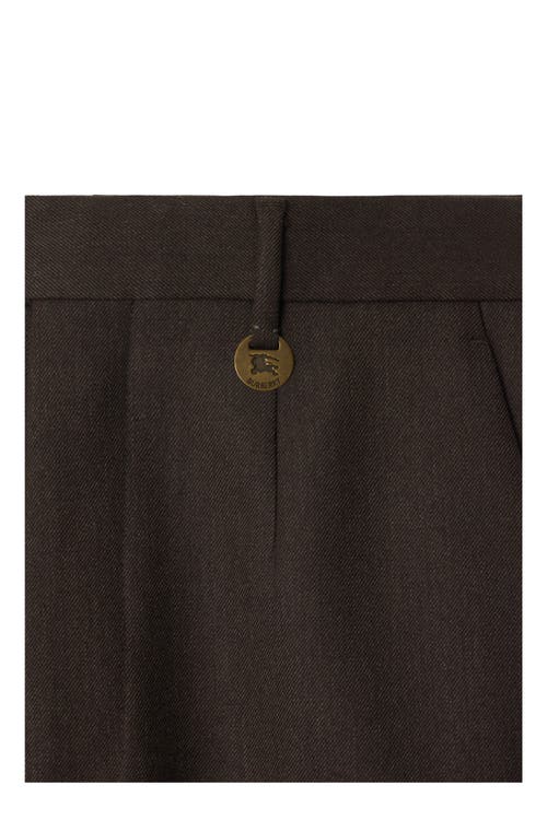 Burberry Wool Tailored Trousers In Brown