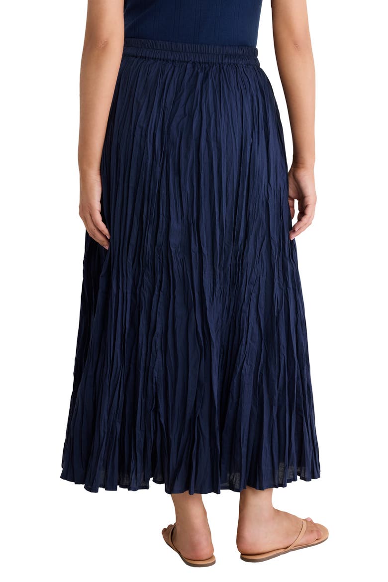Cotton Crinkle Maxi Skirt, Alternate, color, INK