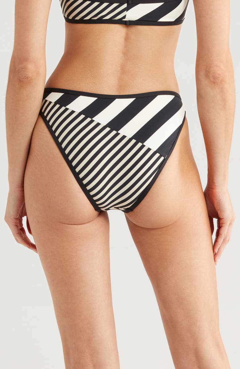 Solid & Striped The Tati Bikini Bottoms, Alternate, color, Noir Stripe