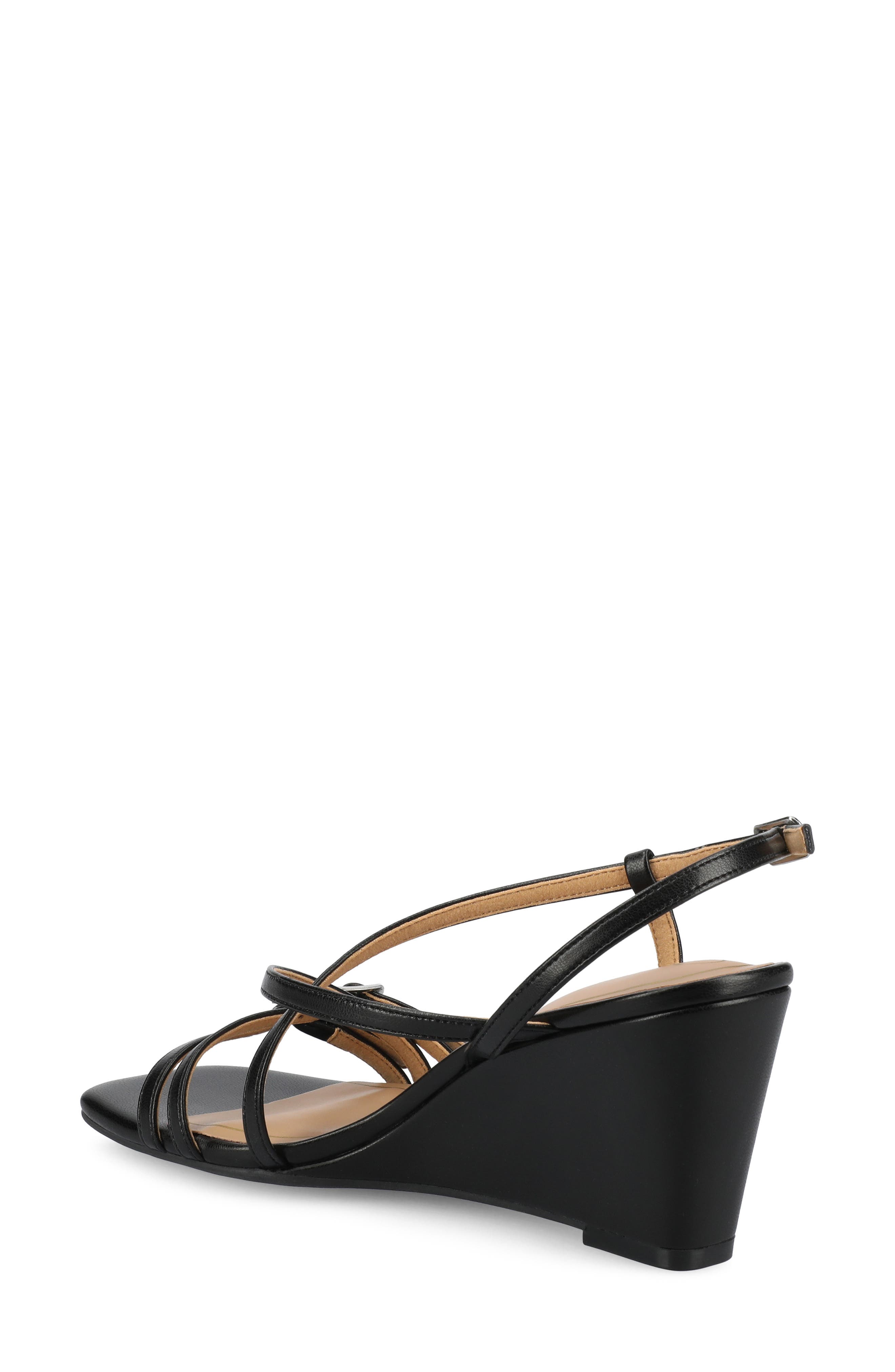 Journee Collection Clinne Wedge Sandal, Alternate, color, 