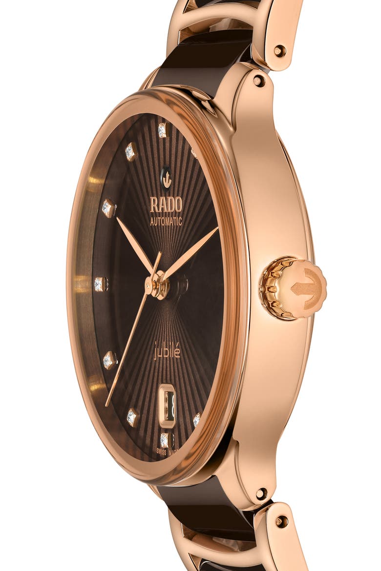 Centrix Automatic Bracelet Watch, 33mm, Alternate, color, BROWN