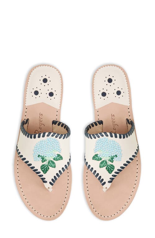 Jack Rogers Jacks Hydrangea Slide Sandal In Ivory Multi