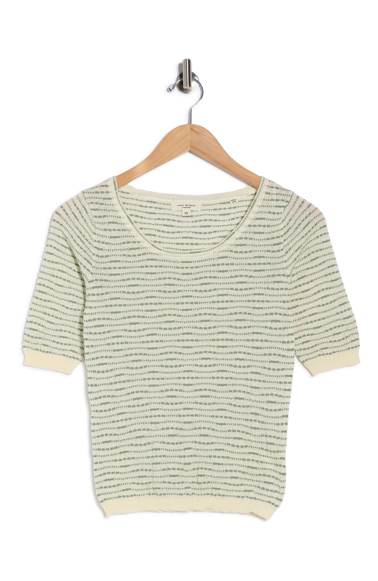 MAX STUDIO Pattern Elbow Sleeve Sweater