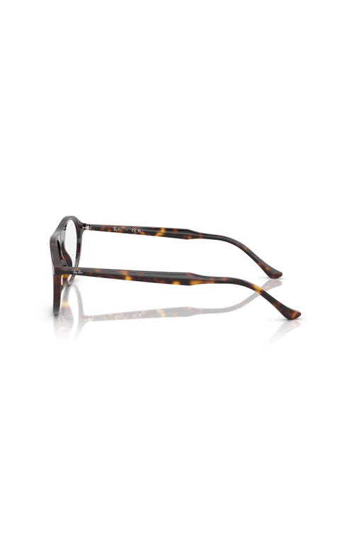 Ray Ban Ray-ban 53mm Square Optical Glasses In Brown