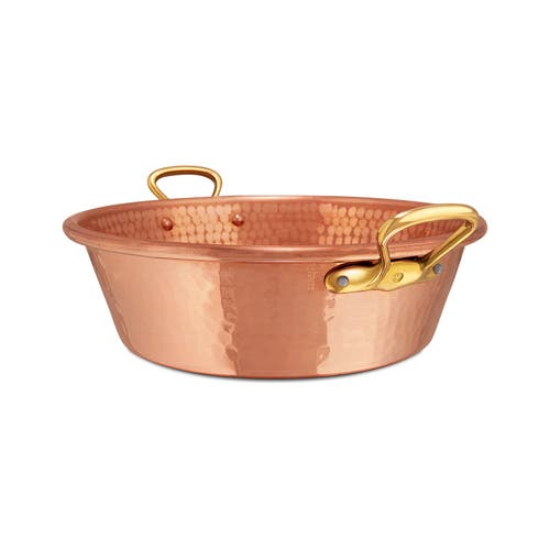 Mauviel M'passion 17.4 Qt. Hammered Jam Pan, Bronze Handle In Brown
